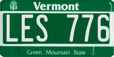 VT license plate LES776