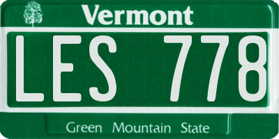 VT license plate LES778