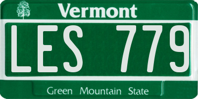 VT license plate LES779