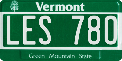 VT license plate LES780