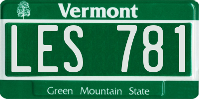 VT license plate LES781