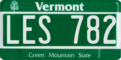 VT license plate LES782
