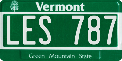 VT license plate LES787