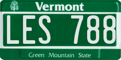 VT license plate LES788