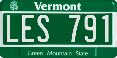 VT license plate LES791