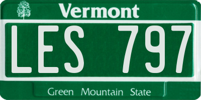 VT license plate LES797