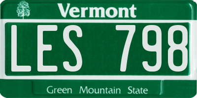 VT license plate LES798