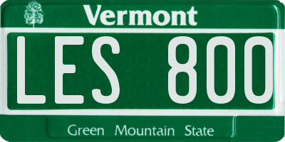 VT license plate LES800