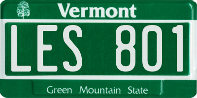 VT license plate LES801