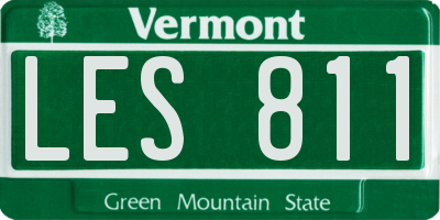 VT license plate LES811