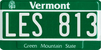 VT license plate LES813