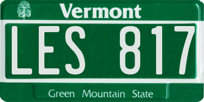 VT license plate LES817