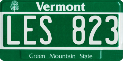 VT license plate LES823