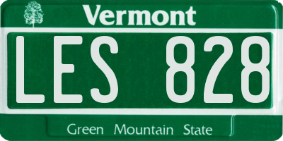 VT license plate LES828