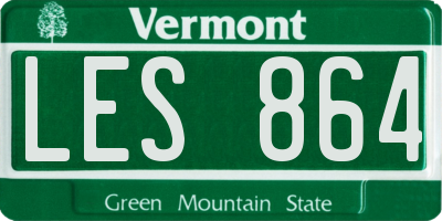 VT license plate LES864