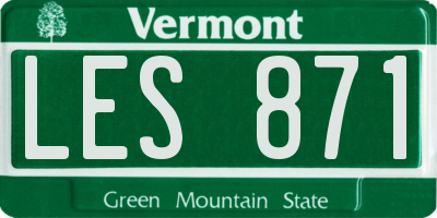 VT license plate LES871