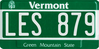 VT license plate LES879