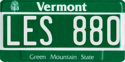 VT license plate LES880