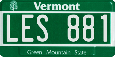 VT license plate LES881