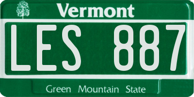 VT license plate LES887