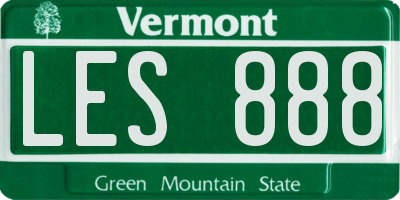 VT license plate LES888