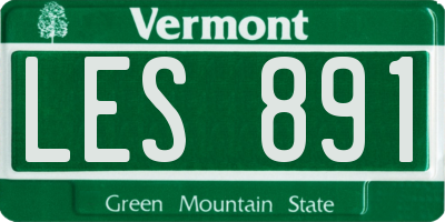 VT license plate LES891