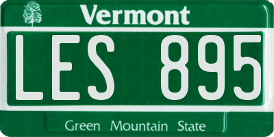 VT license plate LES895