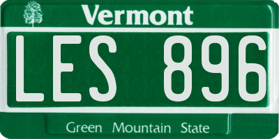 VT license plate LES896