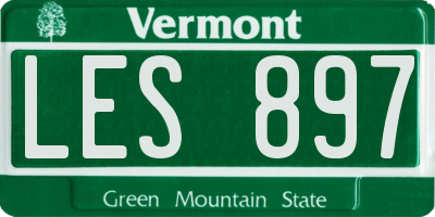 VT license plate LES897