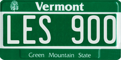 VT license plate LES900
