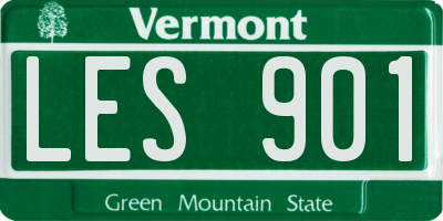 VT license plate LES901