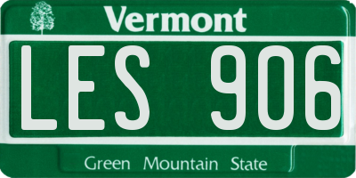 VT license plate LES906