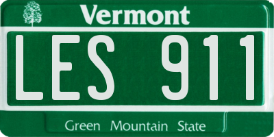 VT license plate LES911