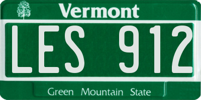 VT license plate LES912
