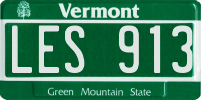VT license plate LES913
