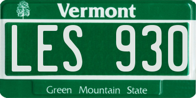 VT license plate LES930