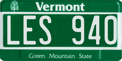 VT license plate LES940