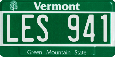 VT license plate LES941