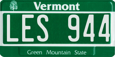 VT license plate LES944