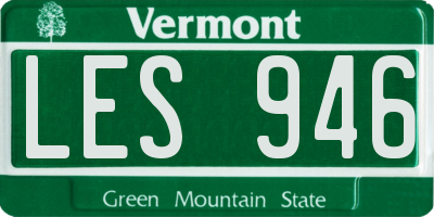 VT license plate LES946