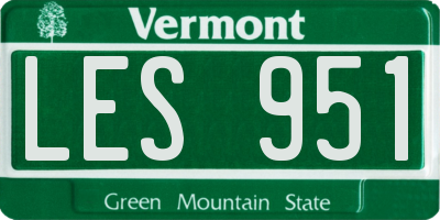 VT license plate LES951