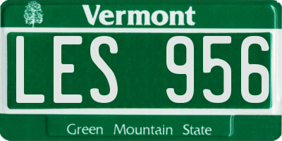 VT license plate LES956