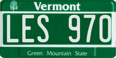 VT license plate LES970