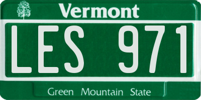 VT license plate LES971