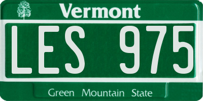 VT license plate LES975