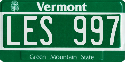 VT license plate LES997