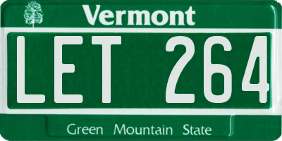 VT license plate LET264
