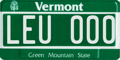 VT license plate LEU000