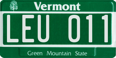 VT license plate LEU011