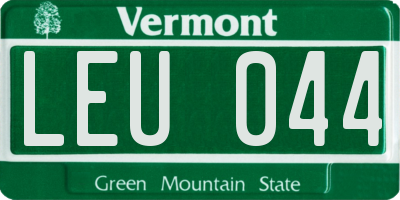 VT license plate LEU044